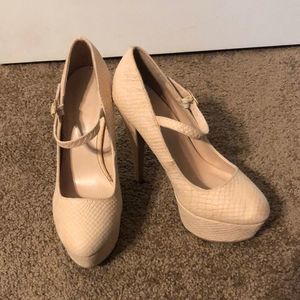 Charlotte Russe Blush Colored Platform Heels